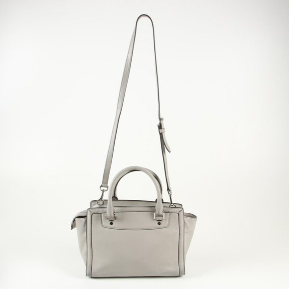 MICHAEL KORS SELMA STUD QUILTED SATCHEL GREY TOTE - Picture 4 of 8